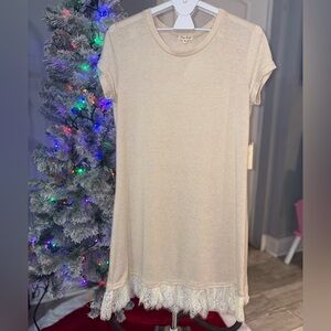 *NWT* Kings Road Ivory Dress with Lace Hem - szXL (P13)